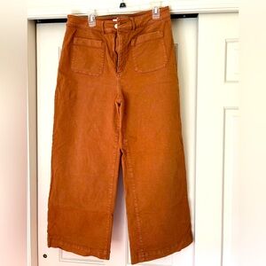 Rust Orange Brown Loft Wide-Leg Pants